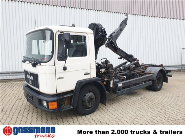 Camion ampliroll, Camion grue MAN 14.152 F 4x2 BB mit Kran Hiab 060-2: photos 8