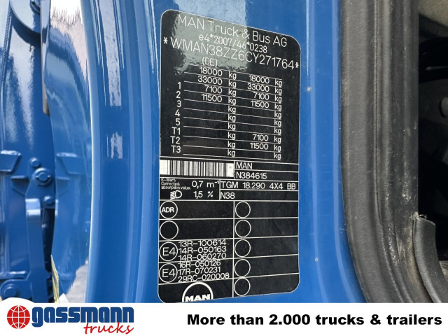 MAN TGM 18.290 4X4 BB, EEV, Heckkran Atlas AK - Camion benne, Camion grue: photos 5 MAN TGM 18.290 4X4 BB, EEV, Heckkran Atlas AK - Camion benne, Camion grue: photos 5