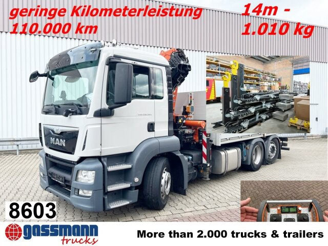 MAN TGS 26.360/400 6x2-4 BL, Lenk-/Lift, Kran Atlas - Camion ampliroll, Camion grue: photos 1 MAN TGS 26.360/400 6x2-4 BL, Lenk-/Lift, Kran Atlas - Camion ampliroll, Camion grue: photos 1