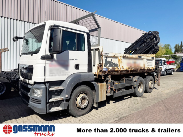 MAN TGS 26.360 6x2-4 BL, 2-Seiten-Kipper, Heckkran - Camion benne, Camion grue: photos 3 MAN TGS 26.360 6x2-4 BL, 2-Seiten-Kipper, Heckkran - Camion benne, Camion grue: photos 3