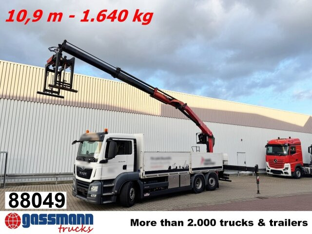MAN TGS 26.420 6x2-4 LL, Navi, Lenk-/Liftachse, - Camion plateau, Camion grue: photos 1 MAN TGS 26.420 6x2-4 LL, Navi, Lenk-/Liftachse, - Camion plateau, Camion grue: photos 1