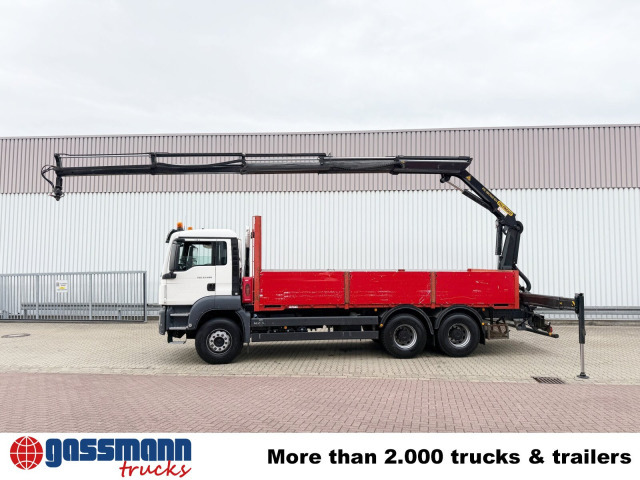 MAN TGS 33.400 6x4 BB, Navi, Heckkran PK18002-EH C, - Camion plateau, Camion grue: photos 2 MAN TGS 33.400 6x4 BB, Navi, Heckkran PK18002-EH C, - Camion plateau, Camion grue: photos 2