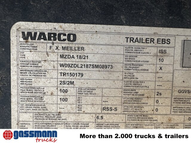 Meiller Meiller MZDA 18/2, geteilte Bordwände - Remorque benne: photos 3 Meiller Meiller MZDA 18/2, geteilte Bordwände - Remorque benne: photos 3