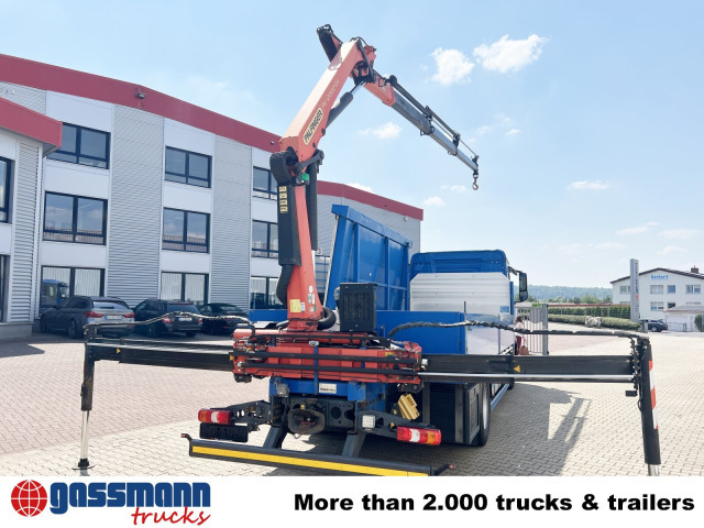Camion plateau, Camion grue Mercedes-Benz Antos 1836 L 4x2, Glastransporter, Heckkran: photos 10