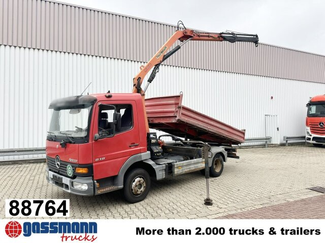 Mercedes-Benz Atego 818 K 4x2 mit Kran Palfinger PK 6500, 2x - Camion benne, Camion grue: photos 1 Mercedes-Benz Atego 818 K 4x2 mit Kran Palfinger PK 6500, 2x - Camion benne, Camion grue: photos 1