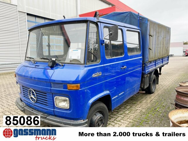 Mercedes-Benz L 407 D 4x2 Doka, Ex-THW - Camion plateau: photos 1 Mercedes-Benz L 407 D 4x2 Doka, Ex-THW - Camion plateau: photos 1