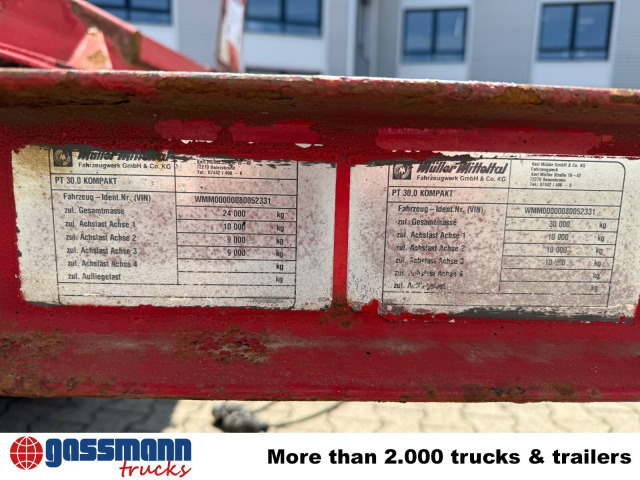 Müller-Mitteltal PT 30,0 Kompakt, verbr. auf 3m - Remorque porte-engin surbaissée: photos 4 Müller-Mitteltal PT 30,0 Kompakt, verbr. auf 3m - Remorque porte-engin surbaissée: photos 4