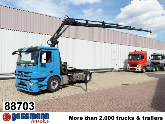 Mercedes-Benz Actros 1844 LS 4x2 mit Kran Hiab 122 E-5 HiPro, - Tracteur routier: photos 1 Mercedes-Benz Actros 1844 LS 4x2 mit Kran Hiab 122 E-5 HiPro, - Tracteur routier: photos 1