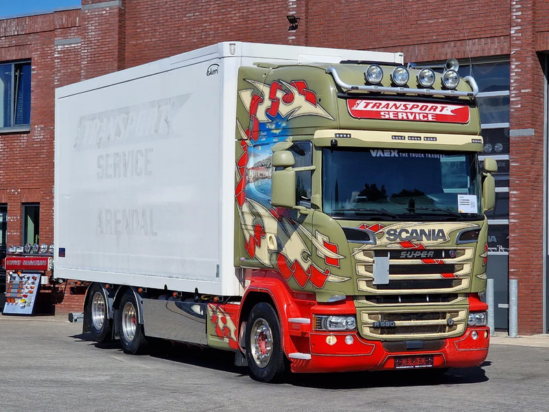 Scania R580 V8 Topline 6x2 - Box with sidedoors - Retarder - Full air - 4.55WB - Camion fourgon: photos 1 Scania R580 V8 Topline 6x2 - Box with sidedoors - Retarder - Full air - 4.55WB - Camion fourgon: photos 1