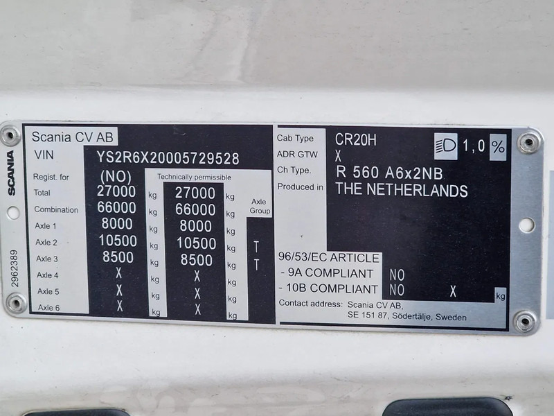 Tracteur routier Scania R560 Highline 6x2 - BUFFL - Retarder - Full air - 3.15 WB - Leather: photos 16