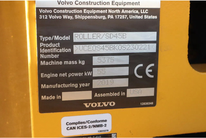 Compacteur Volvo SD45B | GOOD CONDIITON | LOW HOURS: photos 17