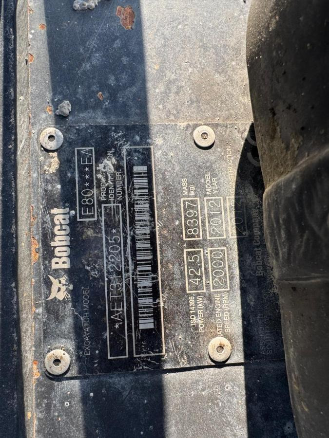 Mini pelle Bobcat E80: photos 14