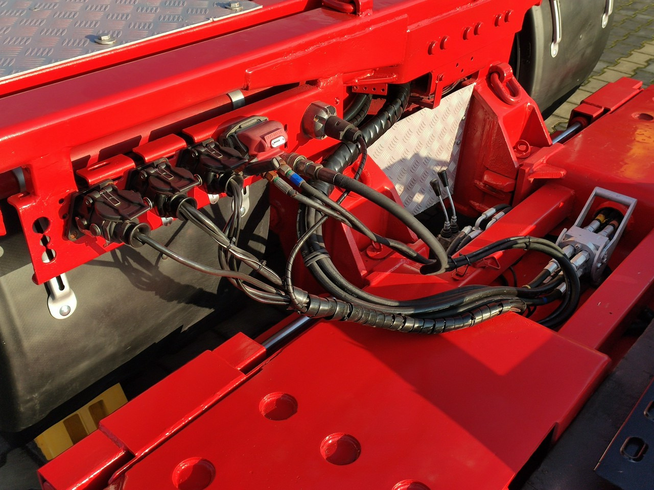 Semi-remorque surbaissé EMTECH 2 osiowa PCN 18 TIEFBETT Zagłębiana Rozciągana Oś Skrętna UNIKAT: photos 27