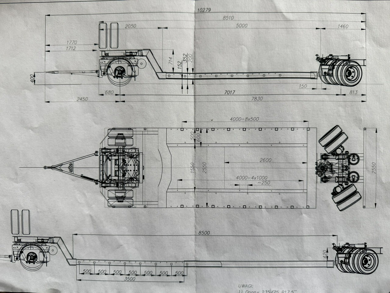 Semi-remorque surbaissé EMTECH 2 osiowa PCN 18 TIEFBETT Zagłębiana Rozciągana Oś Skrętna UNIKAT: photos 6