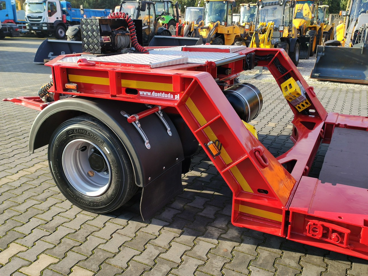 Semi-remorque surbaissé EMTECH 2 osiowa PCN 18 TIEFBETT Zagłębiana Rozciągana Oś Skrętna UNIKAT: photos 16