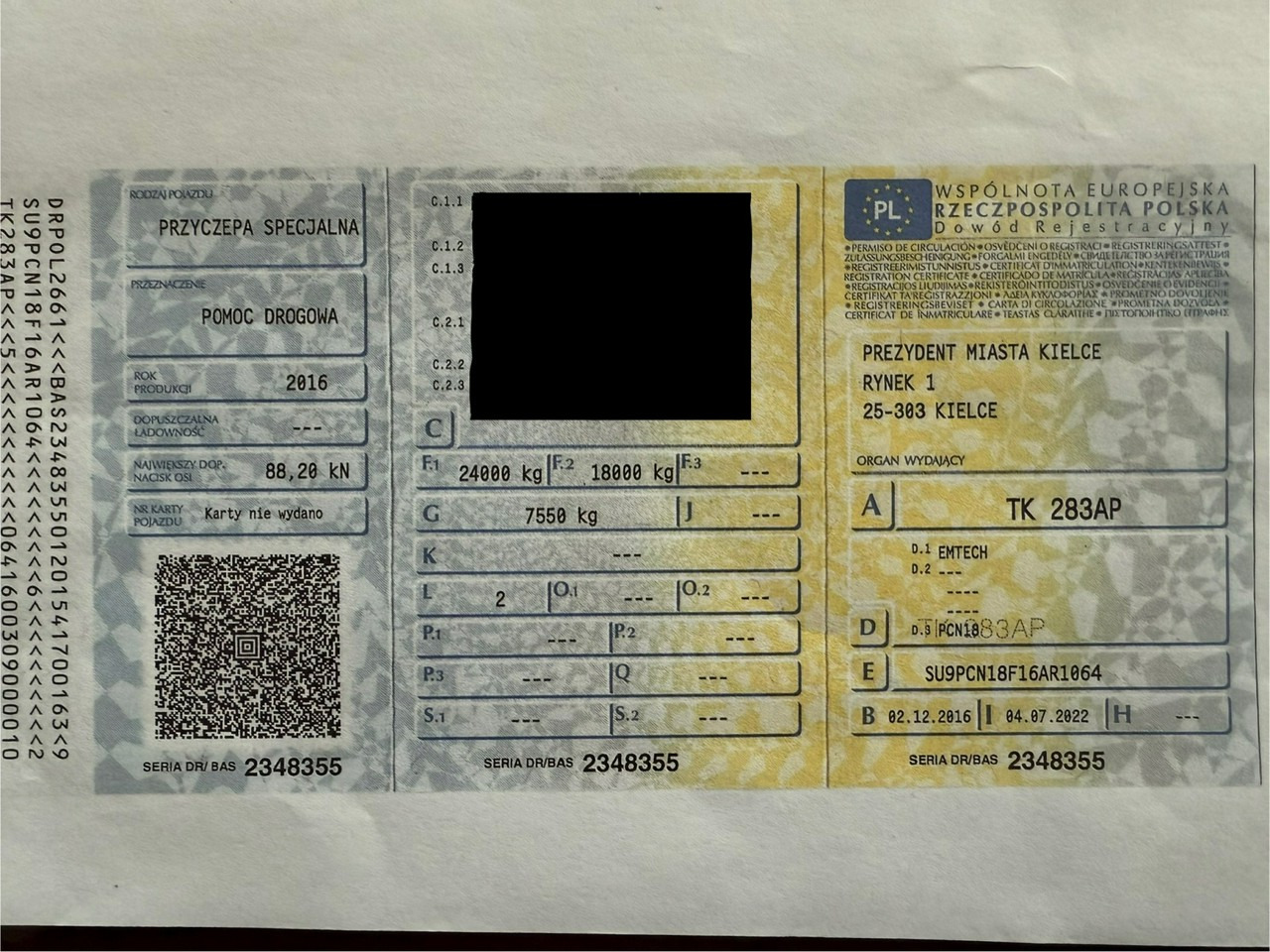 Semi-remorque surbaissé EMTECH 2 osiowa PCN 18 TIEFBETT Zagłębiana Rozciągana Oś Skrętna UNIKAT: photos 32