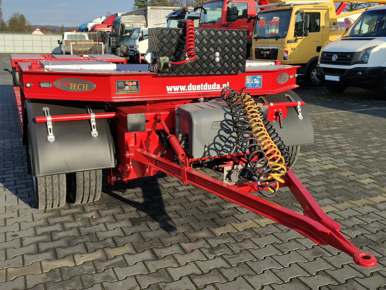 Semi-remorque surbaissé EMTECH 2 osiowa PCN 18 TIEFBETT Zagłębiana Rozciągana Oś Skrętna UNIKAT: photos 17
