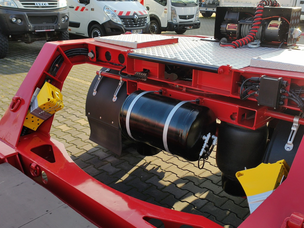 Semi-remorque surbaissé EMTECH 2 osiowa PCN 18 TIEFBETT Zagłębiana Rozciągana Oś Skrętna UNIKAT: photos 24