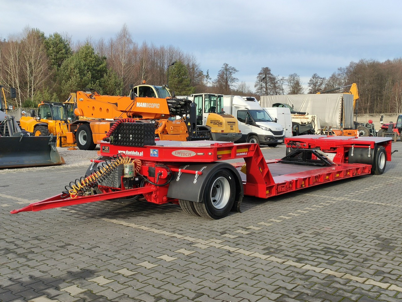 Semi-remorque surbaissé EMTECH 2 osiowa PCN 18 TIEFBETT Zagłębiana Rozciągana Oś Skrętna UNIKAT: photos 25
