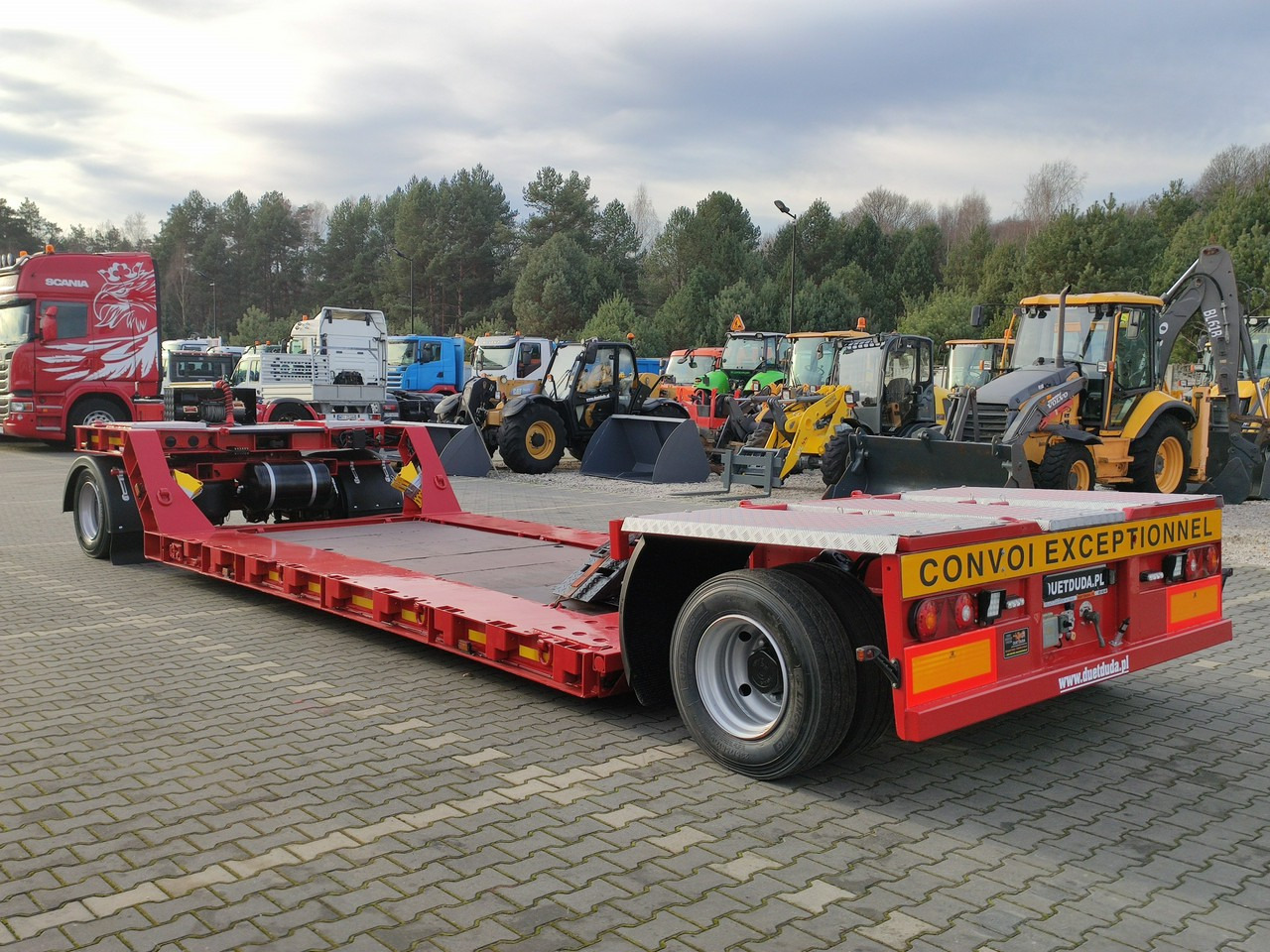 Semi-remorque surbaissé EMTECH 2 osiowa PCN 18 TIEFBETT Zagłębiana Rozciągana Oś Skrętna UNIKAT: photos 7