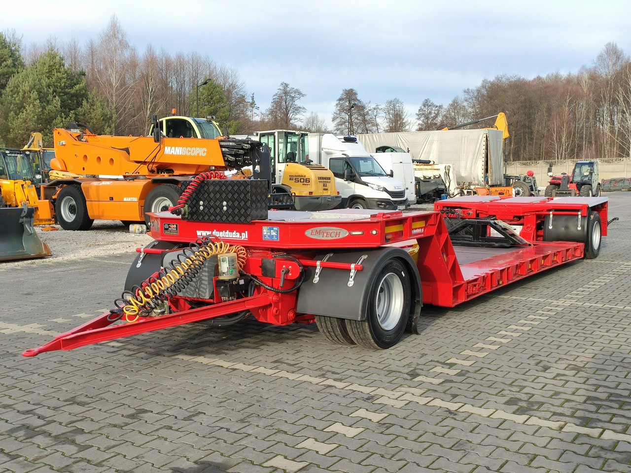 Semi-remorque surbaissé EMTECH 2 osiowa PCN 18 TIEFBETT Zagłębiana Rozciągana Oś Skrętna UNIKAT: photos 10