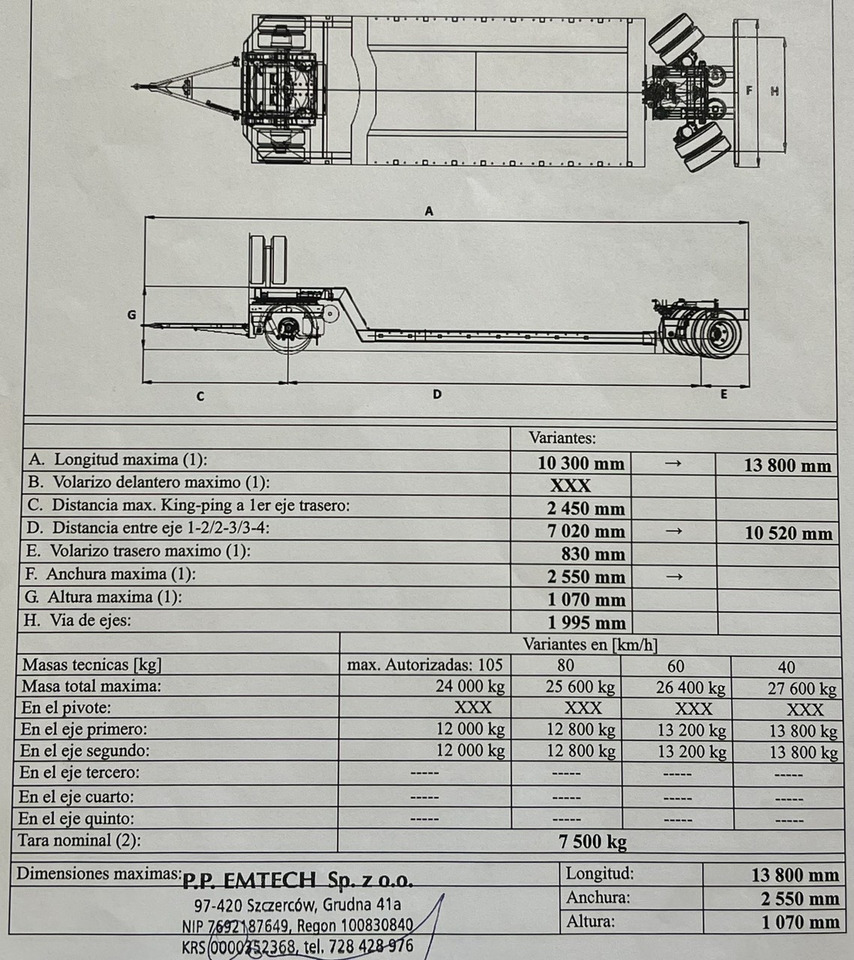 EMTECH PCN 18 PNZ-S Tiefbett zagłębiana Rozsuwana UNIKAT JAK NOWA - Remorque porte-engin surbaissée: photos 5 EMTECH PCN 18 PNZ-S Tiefbett zagłębiana Rozsuwana UNIKAT JAK NOWA - Remorque porte-engin surbaissée: photos 5