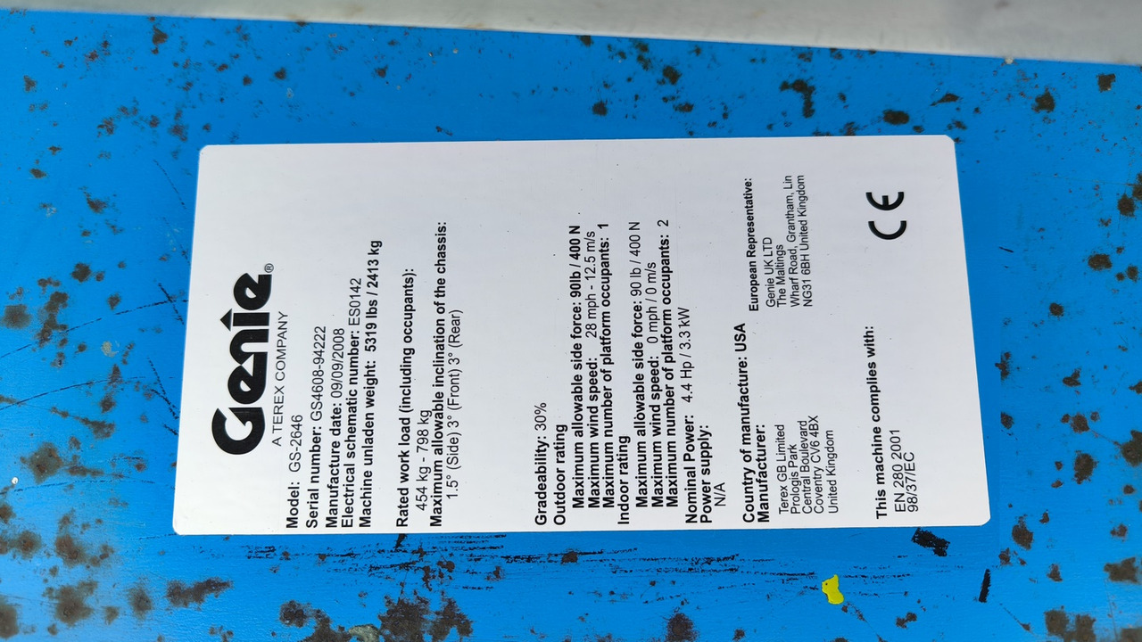 Nacelle ciseaux GENIE GS 2646: photos 13