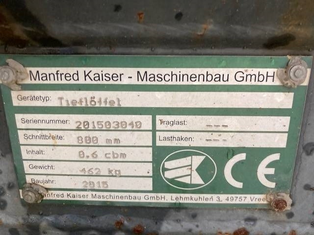Godet pour pelle Kaiser Tieflöffel 800mm SW48 Likufix: photos 10