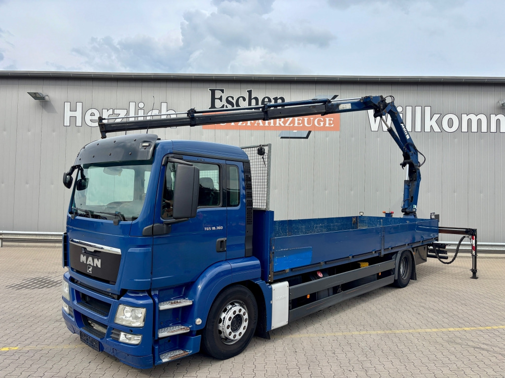 MAN TGS 18.360 4x2 LL / MKG HLK 121 Heckkran - Camion plateau: photos 2 MAN TGS 18.360 4x2 LL / MKG HLK 121 Heckkran - Camion plateau: photos 2