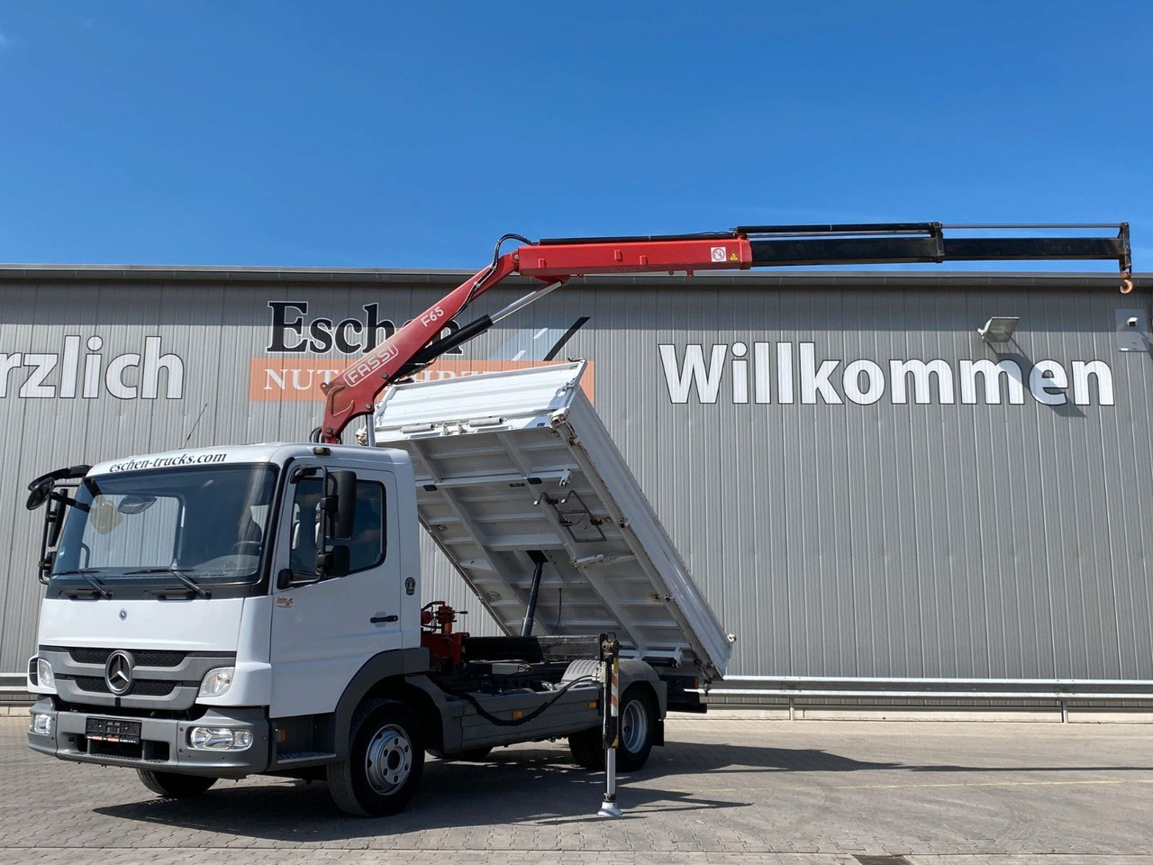 Mercedes-Benz 818 Atego | Fassi F65*MEILLER*PKW-AHK*1.Hand - Utilitaire benne: photos 1 Mercedes-Benz 818 Atego | Fassi F65*MEILLER*PKW-AHK*1.Hand - Utilitaire benne: photos 1