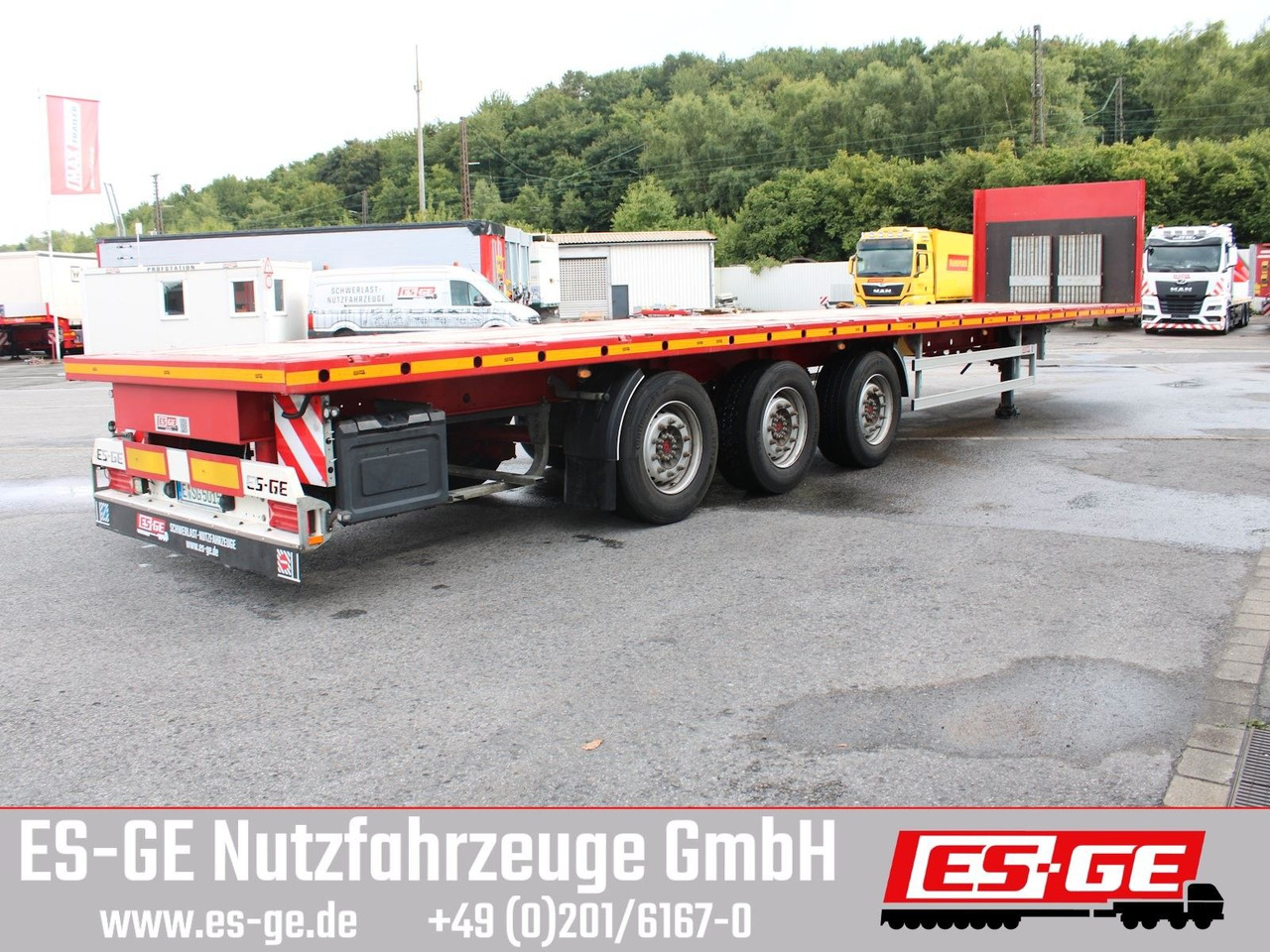 ES-GE 3-Achs Sattelanhänger - Rungen + CV - Semi-remorque plateau: photos 3 ES-GE 3-Achs Sattelanhänger - Rungen + CV - Semi-remorque plateau: photos 3