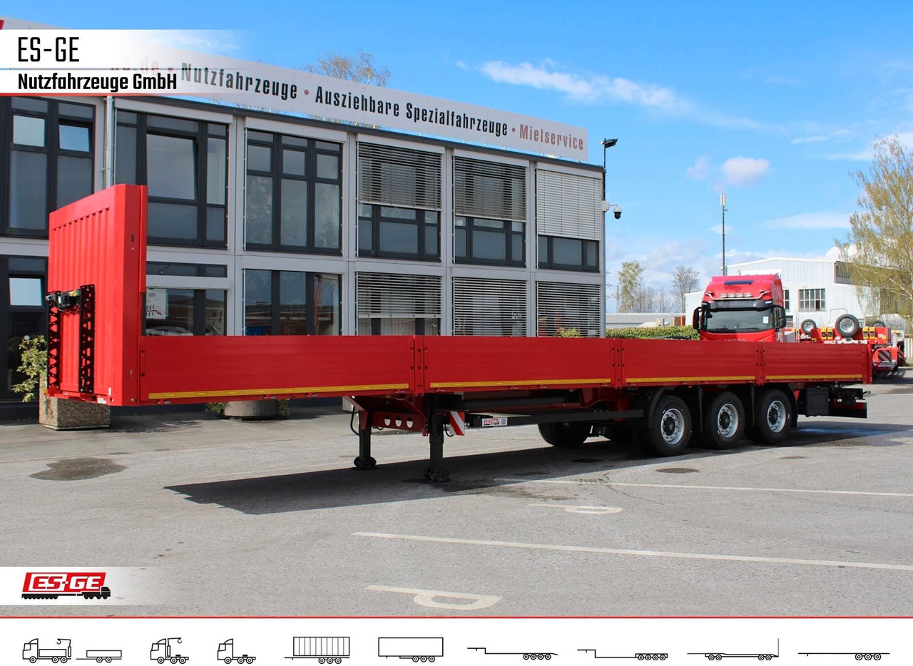 Kögel 3-Achs-Mega Chassis, Bordwände - Semi-remorque plateau: photos 2 Kögel 3-Achs-Mega Chassis, Bordwände - Semi-remorque plateau: photos 2