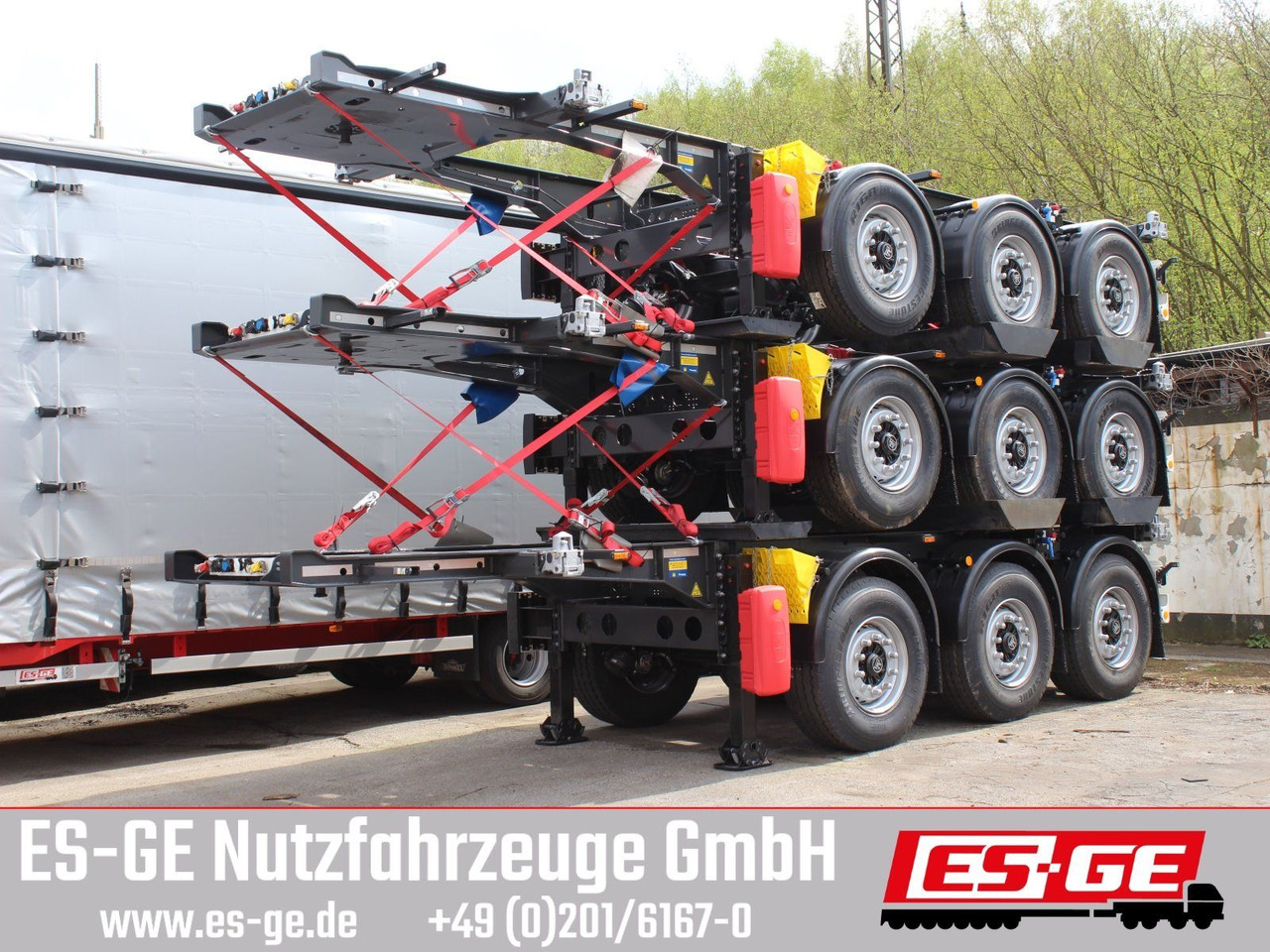 Krone 3-Achs-Containerchassis 20' - Semi-remorque porte-conteneur/ Caisse mobile: photos 1 Krone 3-Achs-Containerchassis 20' - Semi-remorque porte-conteneur/ Caisse mobile: photos 1