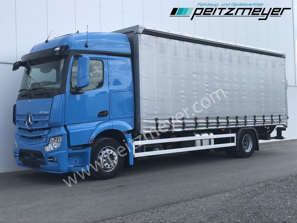 MERCEDES-BENZ Actros 1832 LL Pritsche + LBW EU 6 - Camion à rideaux coulissants: photos 1 MERCEDES-BENZ Actros 1832 LL Pritsche + LBW EU 6 - Camion à rideaux coulissants: photos 1