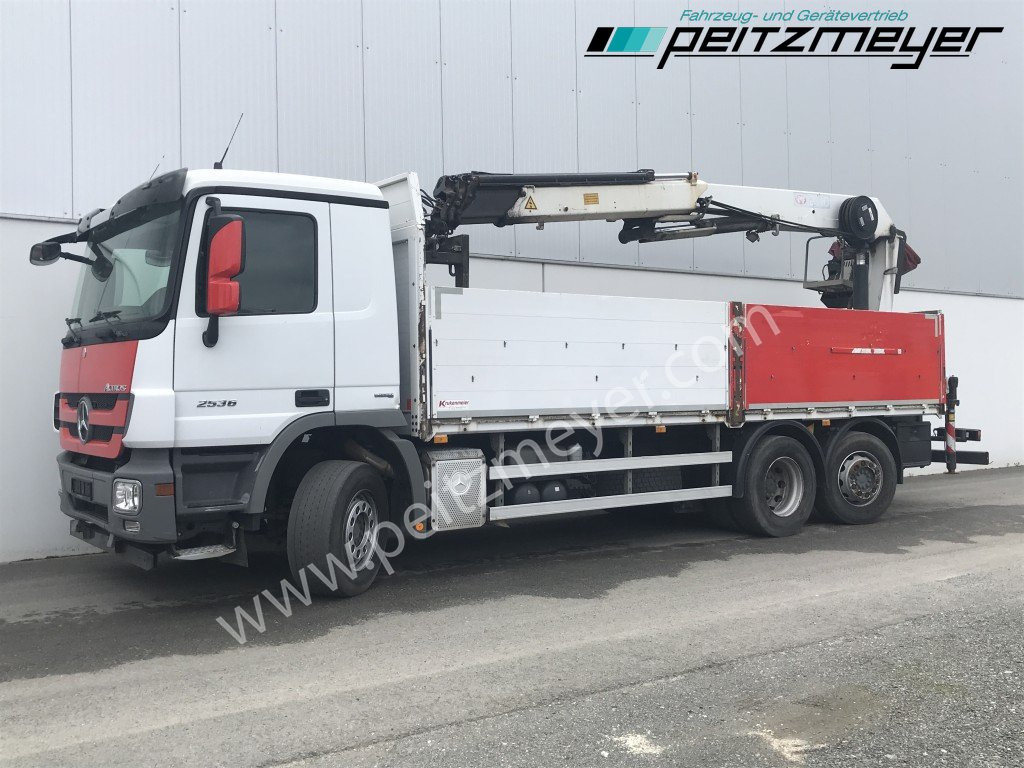 Camion plateau, Camion grue MERCEDES-BENZ Actros 2536 LL Pritsche HMF Heckkran m. Zange Baustoff: photos 7