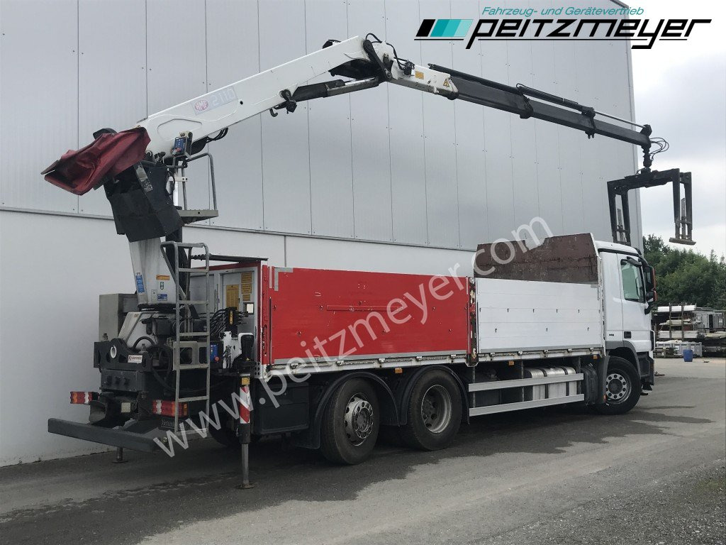 MERCEDES-BENZ Actros 2536 LL Pritsche HMF Heckkran m. Zange Baustoff - Camion plateau, Camion grue: photos 4 MERCEDES-BENZ Actros 2536 LL Pritsche HMF Heckkran m. Zange Baustoff - Camion plateau, Camion grue: photos 4