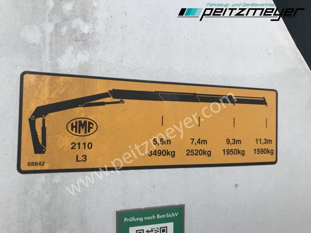 Camion plateau, Camion grue MERCEDES-BENZ Actros 2536 LL Pritsche HMF Heckkran m. Zange Baustoff: photos 12