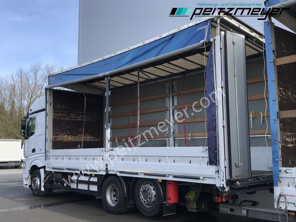 Camion à rideaux coulissants MERCEDES-BENZ Actros 2542 LL Pritsche, EU 6, Klima, Standklima,: photos 7