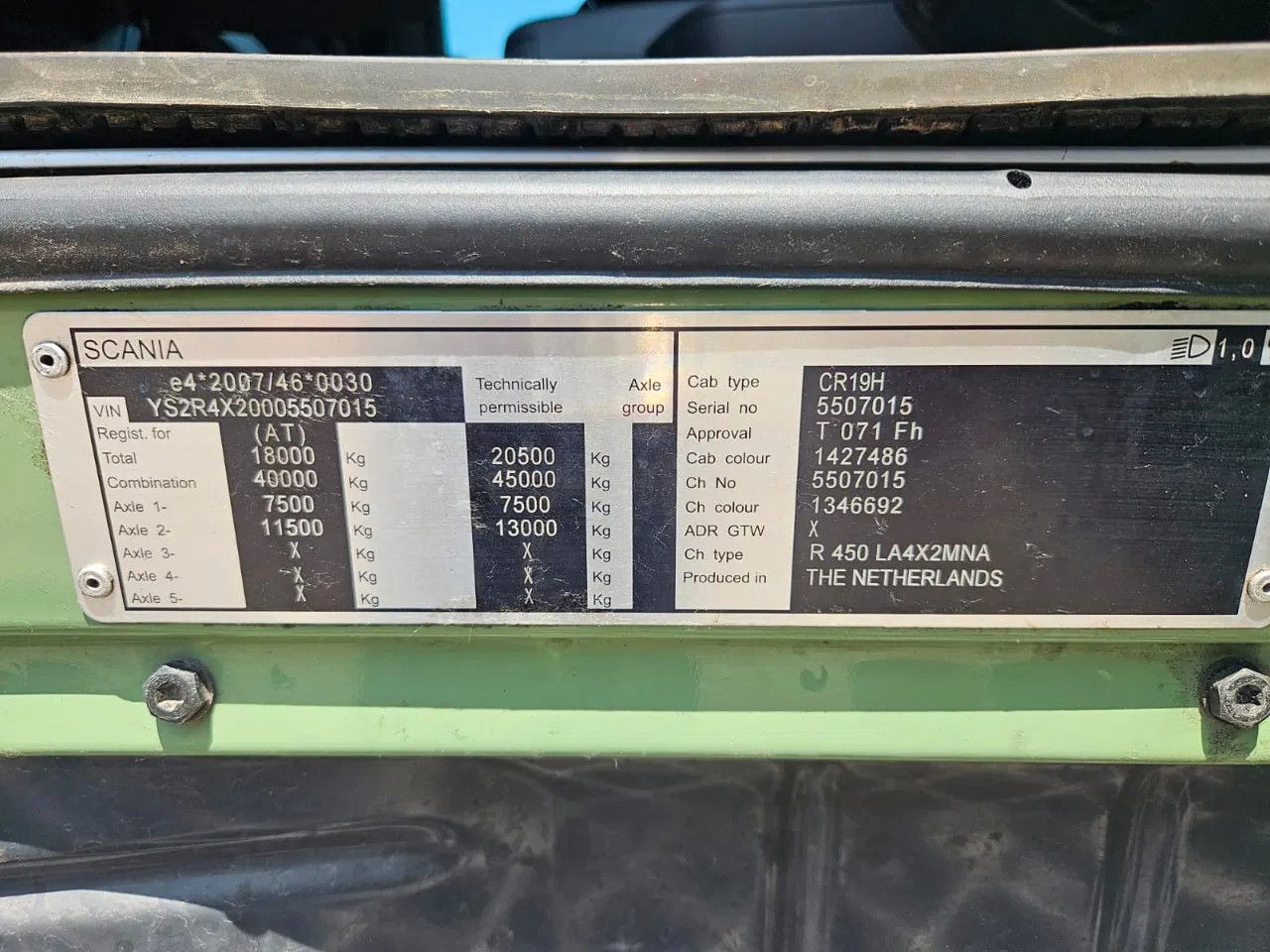 Tracteur routier Scania R450: photos 11
