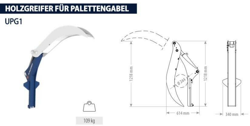 Accessoire pour Matériel forestier neuf Niederhalter Stammgreifer Holzgreifer Palettengabel Frontlader: photos 6 Accessoire pour Matériel forestier neuf Niederhalter Stammgreifer Holzgreifer Palettengabel Frontlader: photos 6