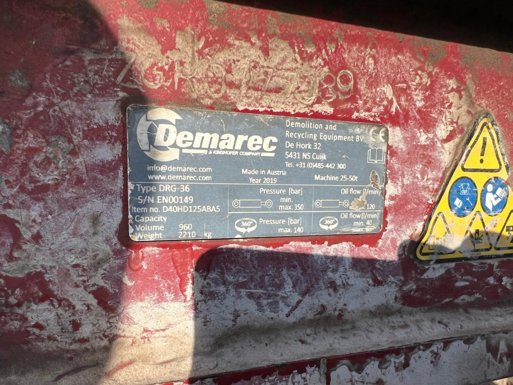 Demarec Sortiergreifer DRG 36 Anbaugeräte Baumaschinen Sortiergreifer 960Ltr. für Maschine 25-50to - Engins de chantier: photos 4 Demarec Sortiergreifer DRG 36 Anbaugeräte Baumaschinen Sortiergreifer 960Ltr. für Maschine 25-50to - Engins de chantier: photos 4