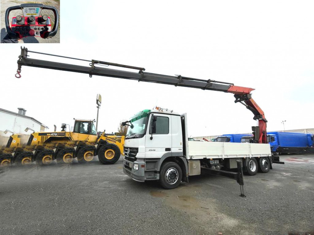 MERCEDES-BENZ Actros 2546 L 6x2 Pritsche Heckkran Palfinger PK 44.002+Winde - Camion plateau, Camion grue: photos 1 MERCEDES-BENZ Actros 2546 L 6x2 Pritsche Heckkran Palfinger PK 44.002+Winde - Camion plateau, Camion grue: photos 1