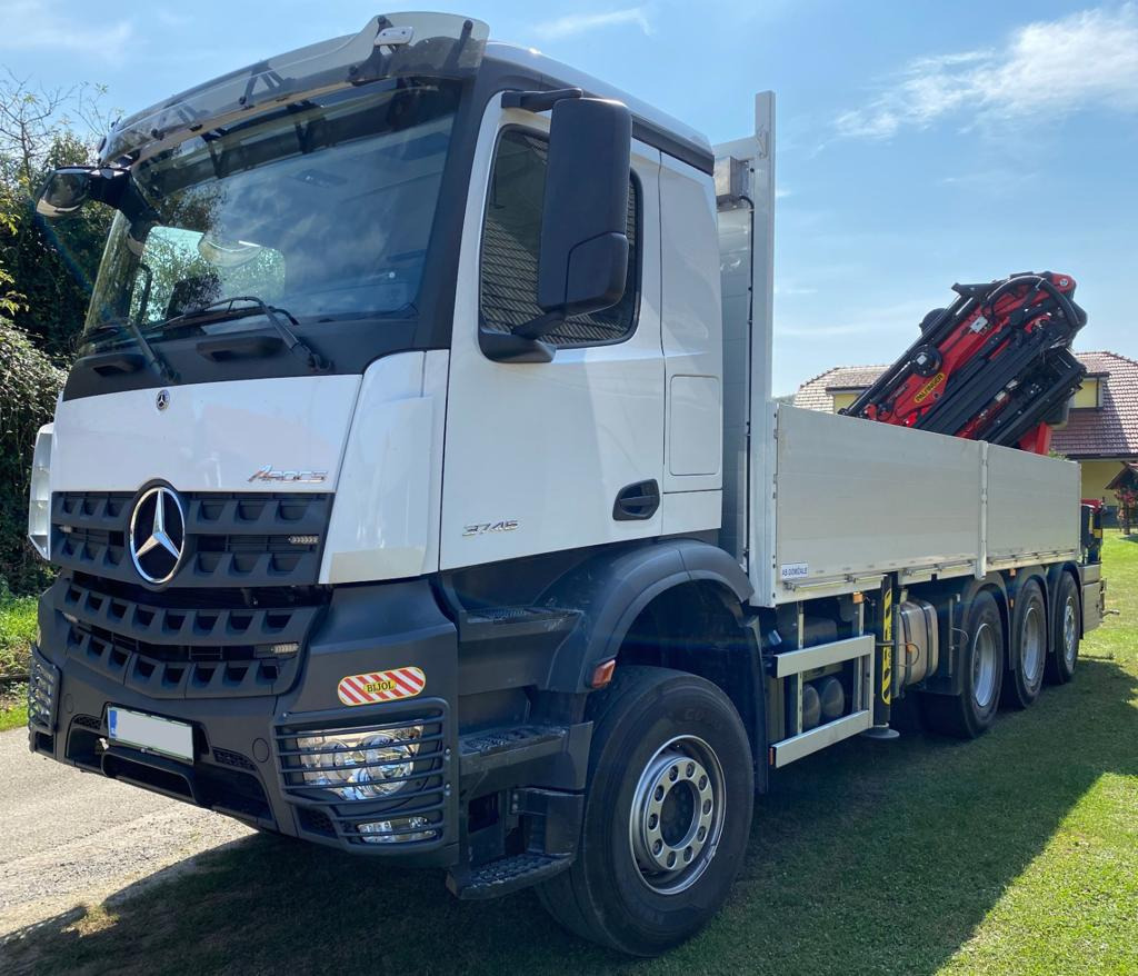 Camion plateau MERCEDES-BENZ Hiab Palfinger Fassi F275-5 JIB-3: photos 6