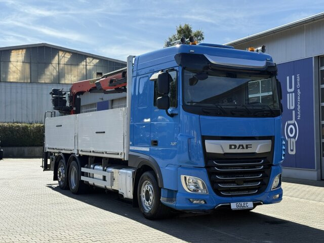 DAF XF 480 Pritsche Kran Plafinger 21000L - Camion plateau, Camion grue: photos 1 DAF XF 480 Pritsche Kran Plafinger 21000L - Camion plateau, Camion grue: photos 1