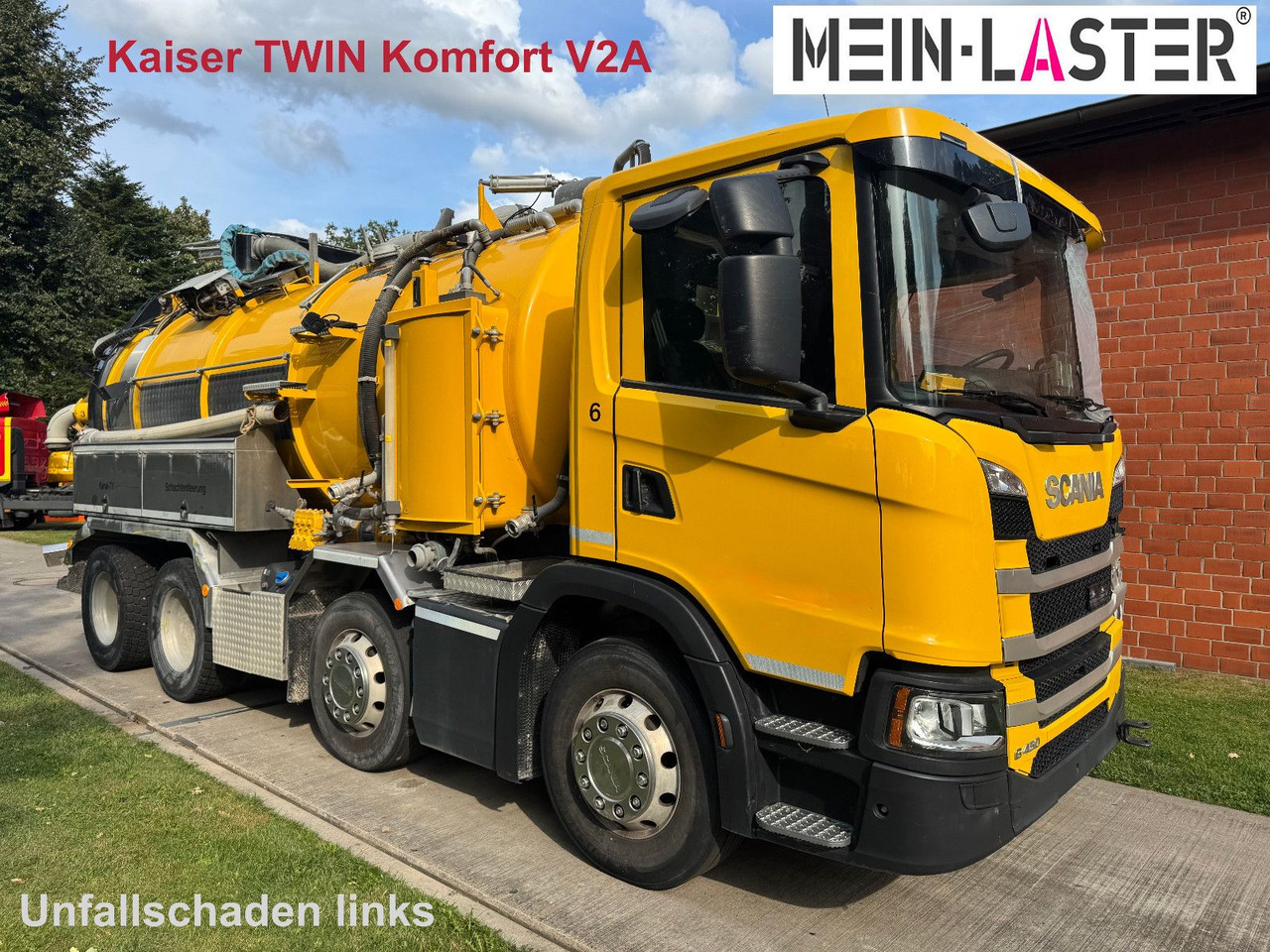 Scania G 450 8x4 Kaiser Twister Komfort V2A Funk - Camion hydrocureur: photos 1 Scania G 450 8x4 Kaiser Twister Komfort V2A Funk - Camion hydrocureur: photos 1