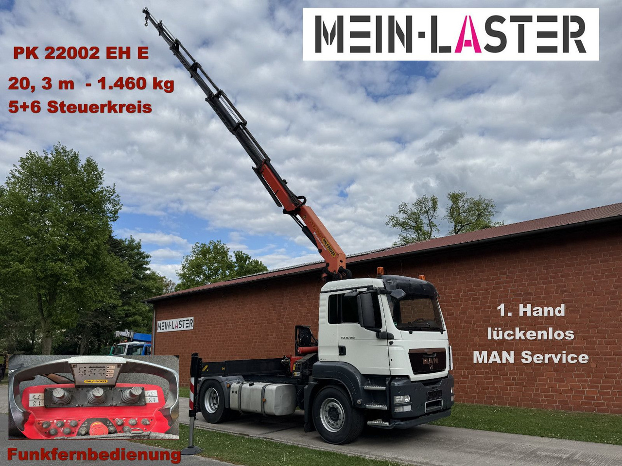 MAN TGS 18.400 PK 22002-E Kran 20 m- 5/6 Steuerk.-FB - Tracteur routier: photos 1 MAN TGS 18.400 PK 22002-E Kran 20 m- 5/6 Steuerk.-FB - Tracteur routier: photos 1