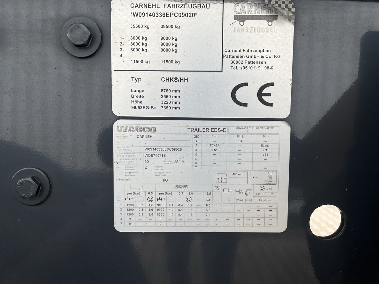 Carnehl CHKS/HH CHKS/HH, Stahlmulde ca. 26m³, 8x VORHANDEN, Liftachse - Semi-remorque benne: photos 2 Carnehl CHKS/HH CHKS/HH, Stahlmulde ca. 26m³, 8x VORHANDEN, Liftachse - Semi-remorque benne: photos 2