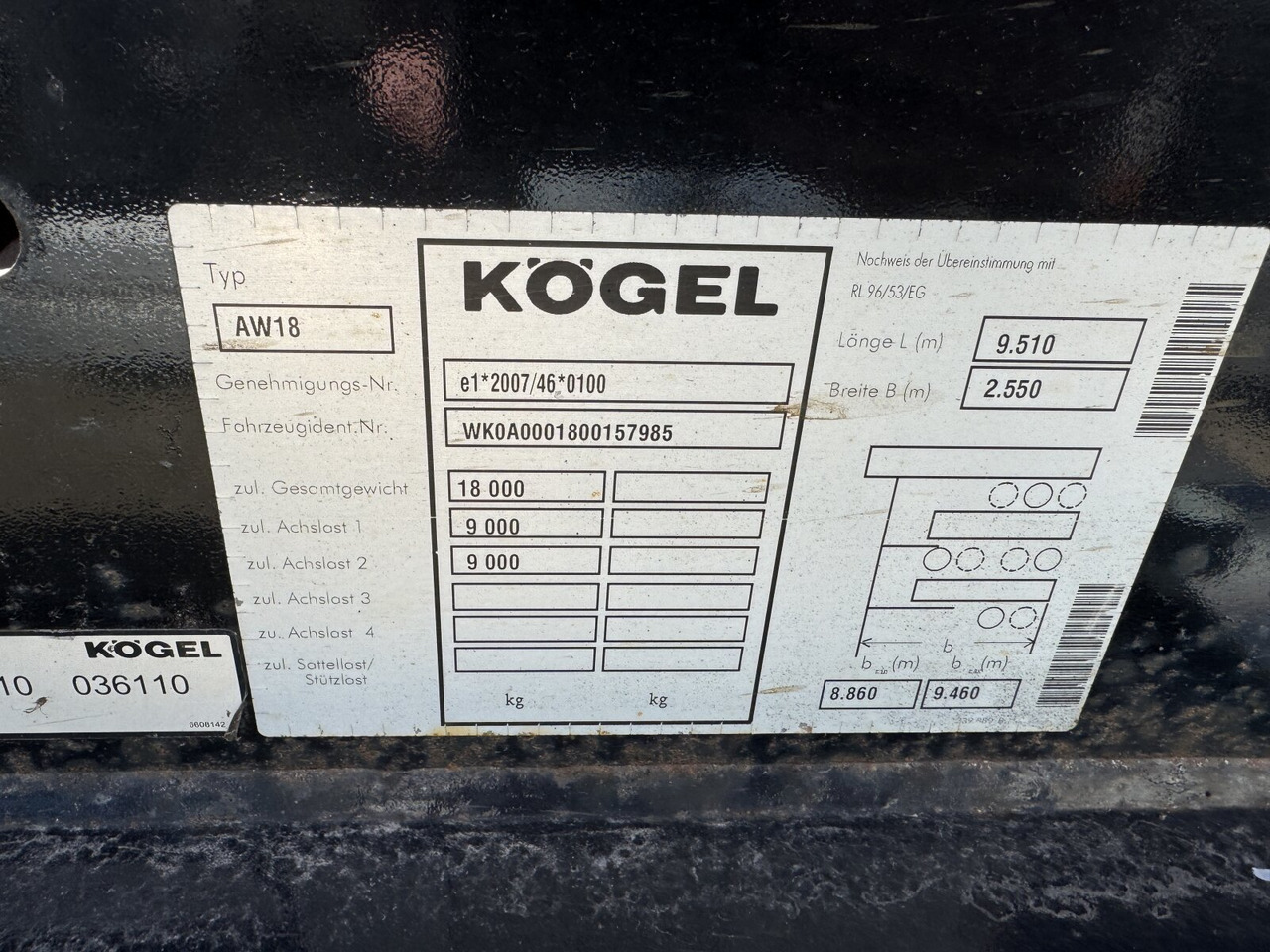 Kögel AW 18 AW 18 - Remorque porte-conteneur/ Caisse mobile: photos 2 Kögel AW 18 AW 18 - Remorque porte-conteneur/ Caisse mobile: photos 2