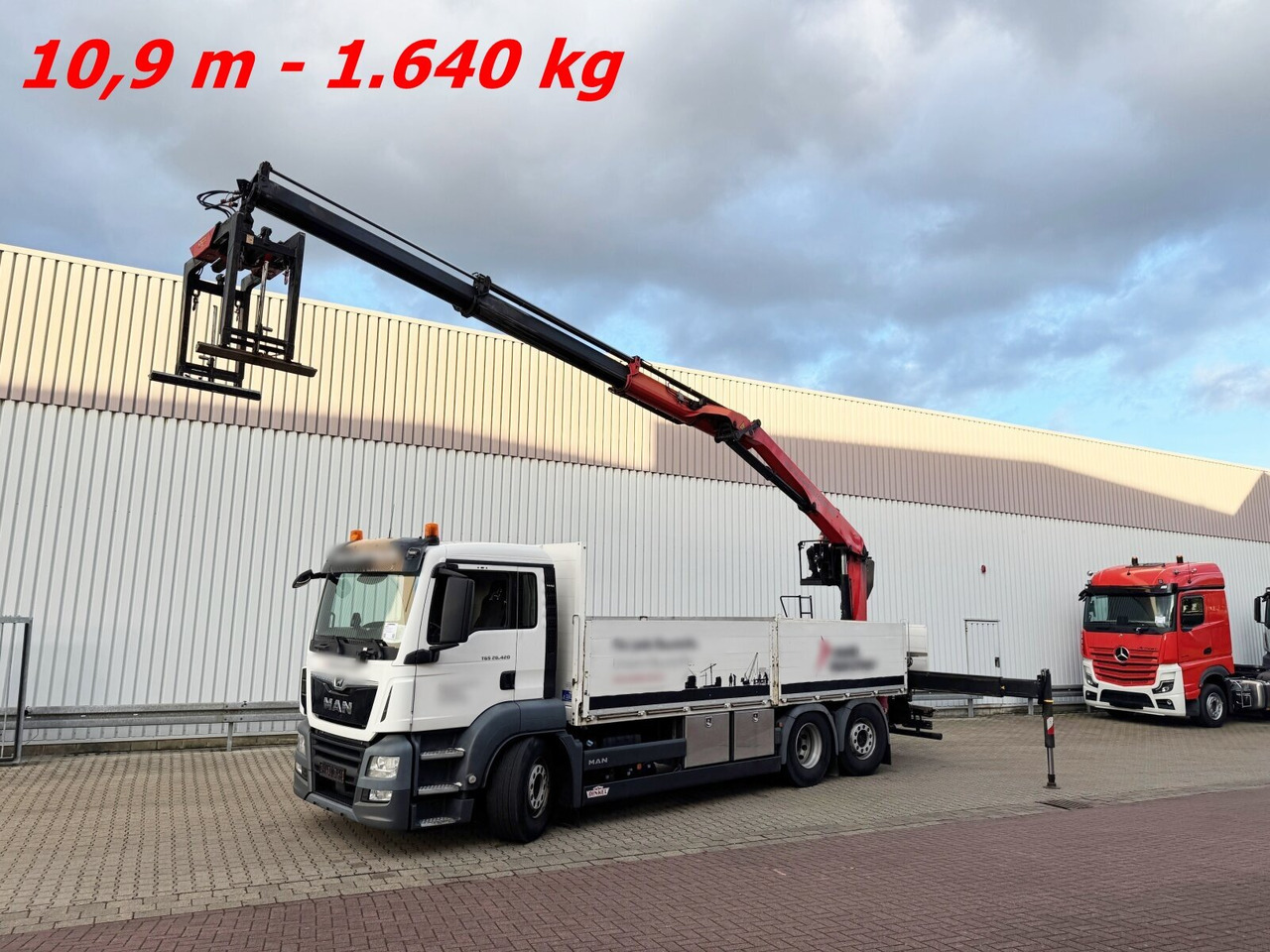 MAN TGS 26.420 6x2-4 LL TGS 26.420 6x2-4 LL, Navi, Lenk-/Liftachse, Heckkran Palfinger PK20.501L TEC - Camion grue, Camion plateau: photos 1 MAN TGS 26.420 6x2-4 LL TGS 26.420 6x2-4 LL, Navi, Lenk-/Liftachse, Heckkran Palfinger PK20.501L TEC - Camion grue, Camion plateau: photos 1