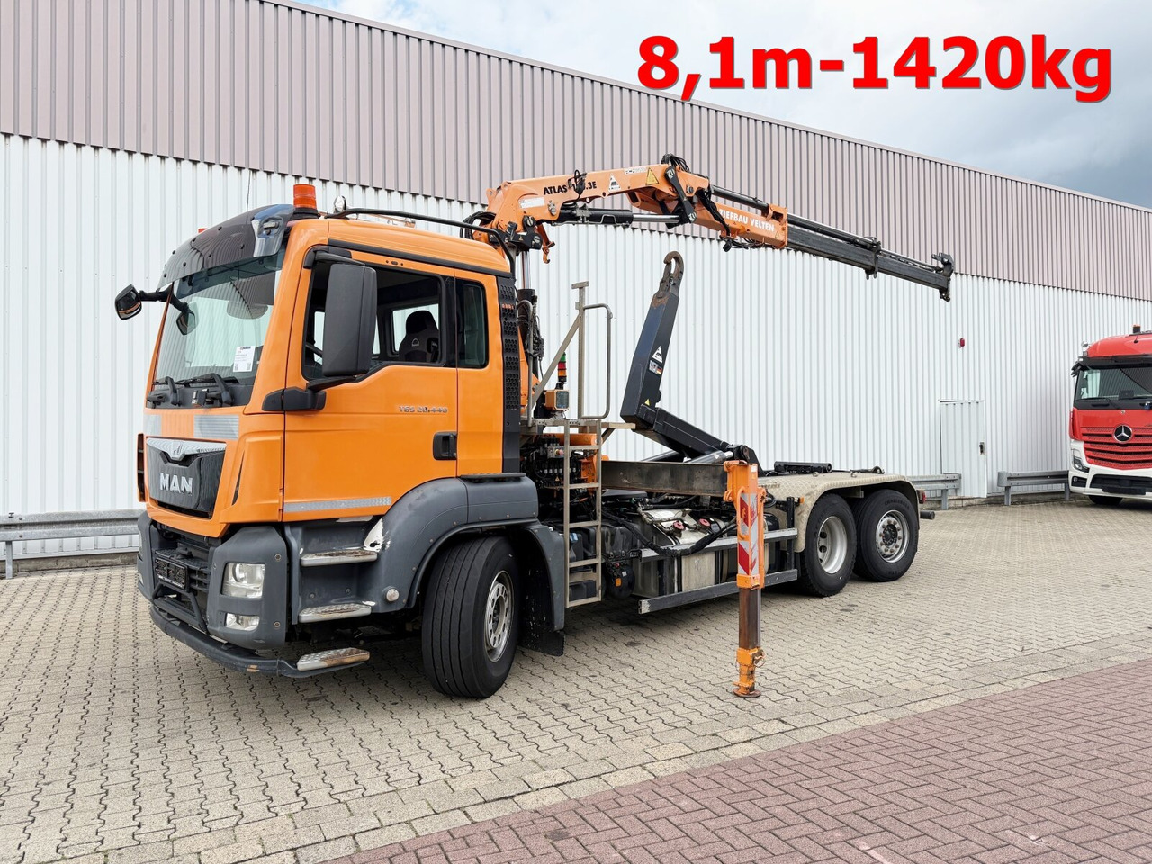 MAN TGS 28.440 6x2-4 BL TGS 28.440 6x2-4 BL, Lenk-/Liftachse, Kran Atlas 126.3E-A2L, Funk - Camion ampliroll, Camion grue: photos 1 MAN TGS 28.440 6x2-4 BL TGS 28.440 6x2-4 BL, Lenk-/Liftachse, Kran Atlas 126.3E-A2L, Funk - Camion ampliroll, Camion grue: photos 1